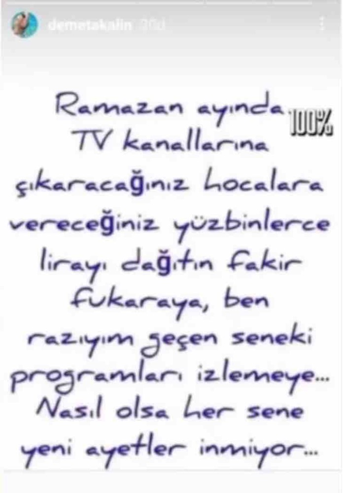 demet akalin dan olay ramazan yorumu ne dedi